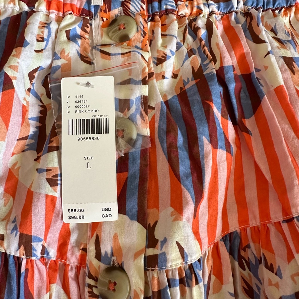 NWT  Anthropologie button down cotton skirt - Picture 4 of 7